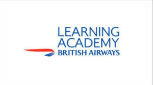 Training film video production showing British Airways training academy logo