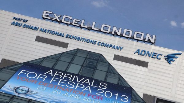Exhibition video production. A still photograph of London Excel exhibition space