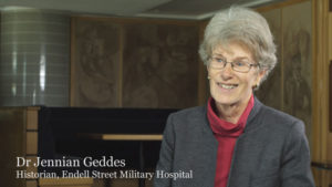 A image showing Historian Dr Jennian Geddes as she was being filmed