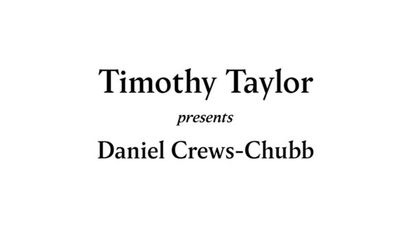 Black text on white introducing Daniel Crews-Chubb studio interview