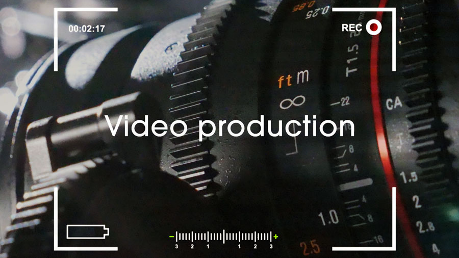 Business video production showing lens gear