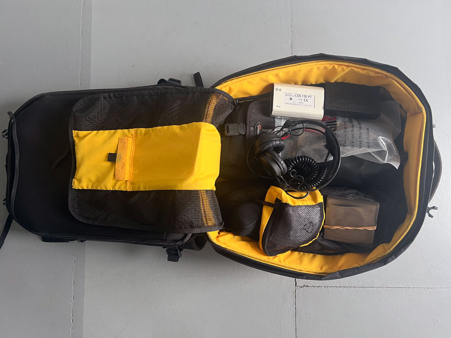 Showing open but packed Kata Beetle 282 rucksack.