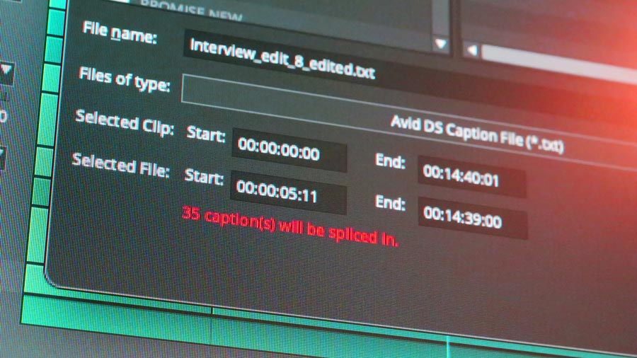 Import-Caption-Data-showing-the-file-path-and-red-text-indicating-a-compatible-file-for-the-Avid-Media-Composer-SubCap-effect.